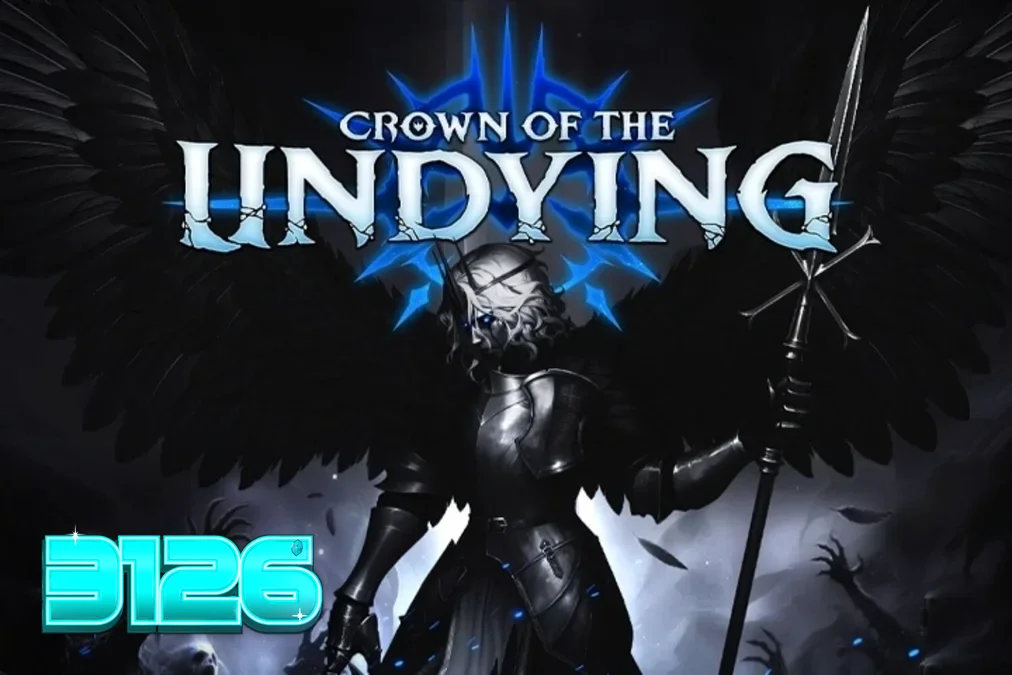 Tampilan visual slot Crown of the Undying dengan tema fantasi gelap